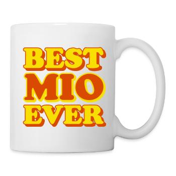 Lustiges Geschenk mit Vornamen Mio - Tasse - Weiß - Rechts
