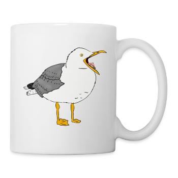 Seagull Bird Baltic Sea Sea North Sea Beach Coast Island - Mug - white - Right