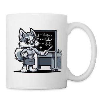 Professeur de chien mignon - Mug blanc - blanc - Droite