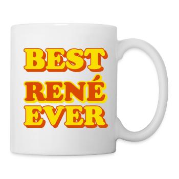 Lustiges Geschenk mit Vornamen René - Tasse - Weiß - Rechts