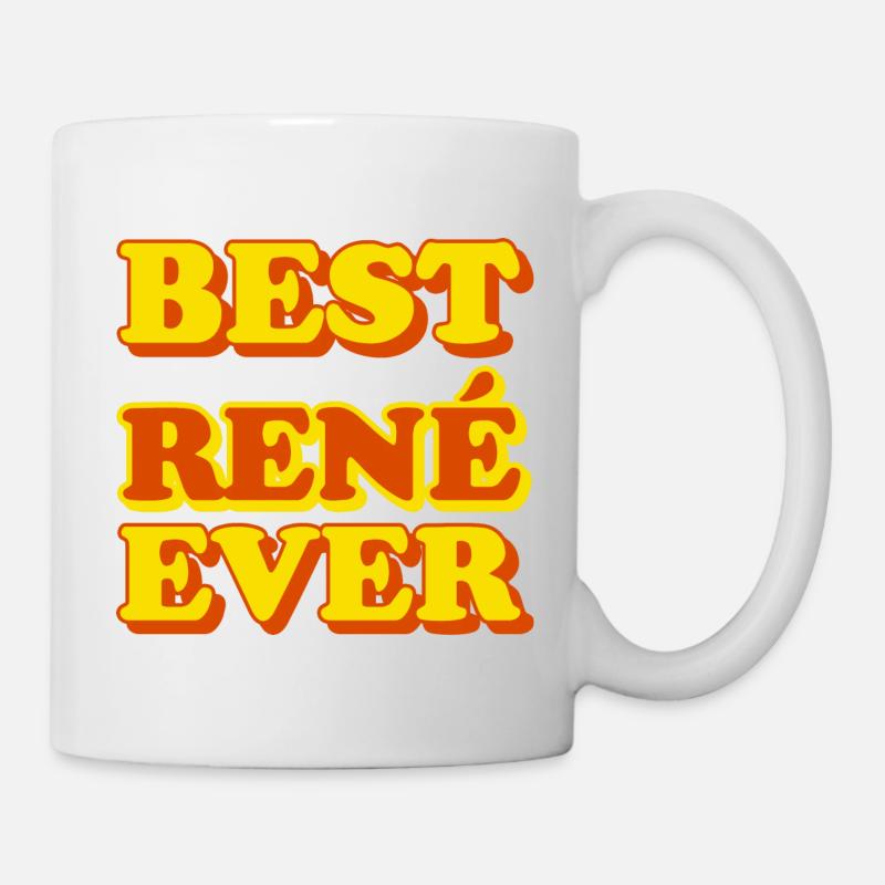 Lustiges Geschenk mit Vornamen René - Tasse - Weiß