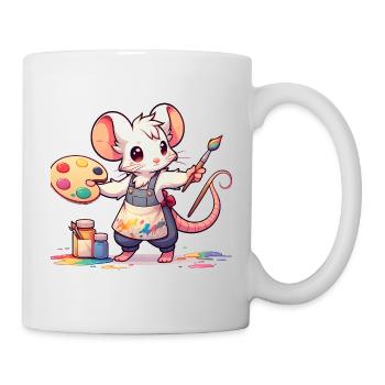 Cute Mouse Artist - Mug - white - Right