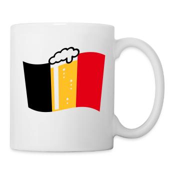 Belgium Beer Flag (Nation Of Beer / Beerland / 3C) - Mug - white - Right
