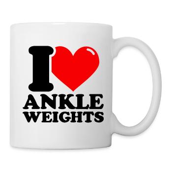 I Love Ankle Weights - Fitness Haltérophilie l - Mug blanc - blanc - Droite