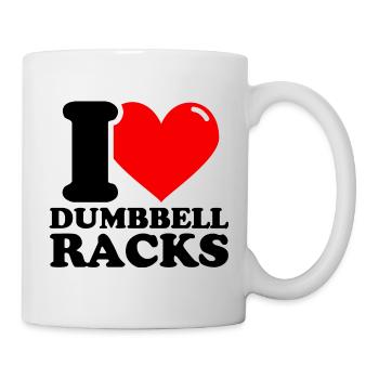 Ich liebe Hantelständer – Fitness-Gewichtheben lus - Tasse - Weiß - Rechts