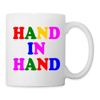 Hand in hand - Tasse - Weiß - Rechts