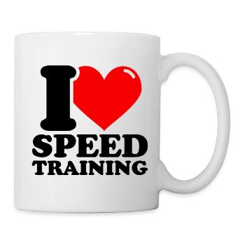 J’aime l’entraînement de vitesse - Fitness Weight - Mug blanc - blanc - Droite
