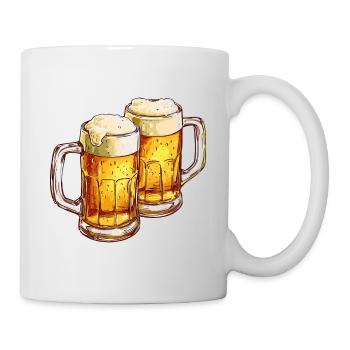 Bierkrug Bierkrüge Biergläser Bier Saufen Alkohol - Tasse - Weiß - Rechts