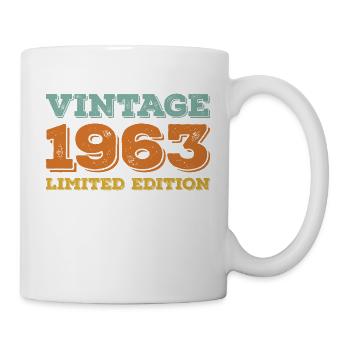 Vintage 1963 Limited Edition Retro Classic- b day - Mug - white - Right