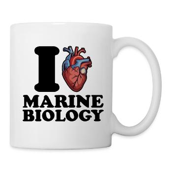 I love marine biology - Mug - white - Right