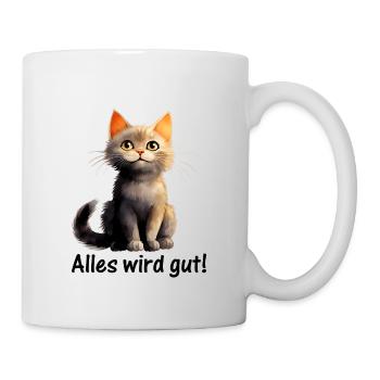 Tout ira bien ! ♥ EmotiCatz - Mug blanc - blanc - Droite