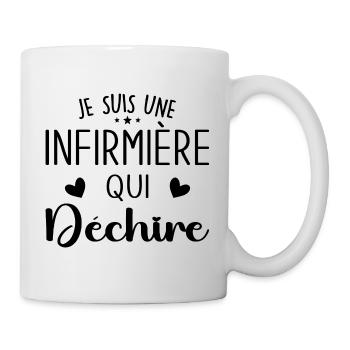 Ich bin eine Krankenschwester, die rockt - Tasse - Weiß - Rechts