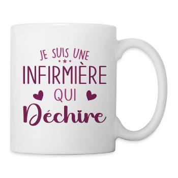 Ich bin eine Krankenschwester, die rockt - Tasse - Weiß - Rechts