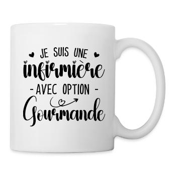 Nurse with gourmet option - Mug - white - Right