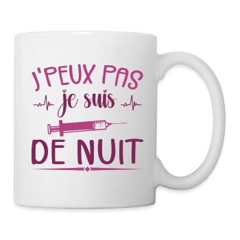 Je Peux Pas Je Suis De Nuit - Mug blanc - blanc - Droite