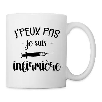 Ich kann nicht, ich bin Krankenschwester - Tasse - Weiß - Rechts