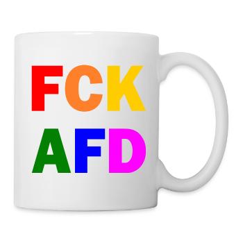 Fck afd - Tasse - Weiß - Rechts