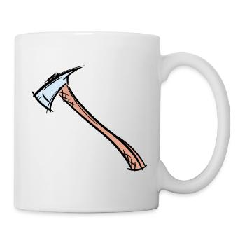 Dessin de hache / hache de pompier. Pompier. - Mug blanc - blanc - Droite