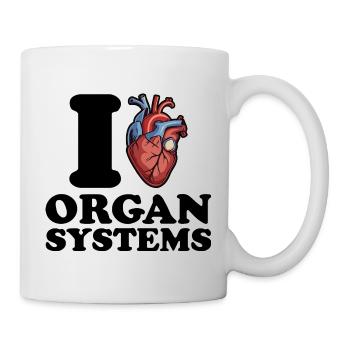 J’adore les systèmes d’organes - Mug blanc - blanc - Droite