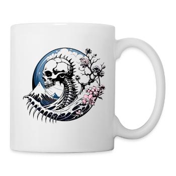 Fuji Skull // Skull Wave off Kanagawa FS0155 - Mug - white - Right