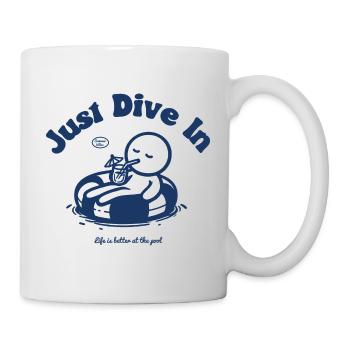 Just Dive In - Summer Pool Drink Print Summer Cool - Mug - white - Right