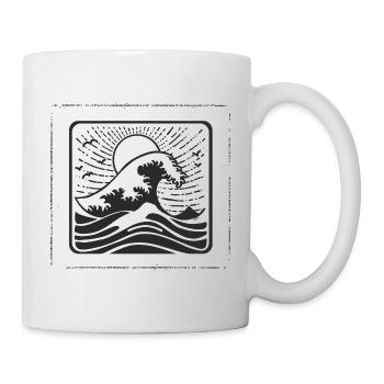 Japanese Wave - Tasse - Weiß - Rechts
