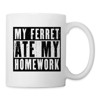 My Ferret Ate My Homework - Ferret Gift - Mug - white - Right