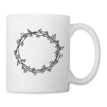 Frame round branch - Mug - white - Right