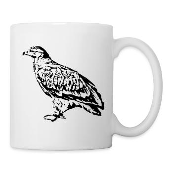 Falken Vogel Vögel - Tasse - Weiß - Rechts