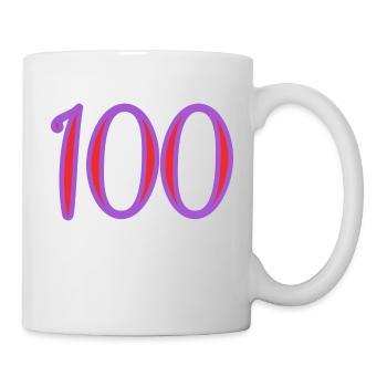 100. 100 YEARS. 100th ANNIVERSARY. 100 BIRTHDAY - Mug - white - Right