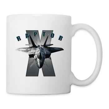 Kampfjet , Hobbyflugzeug, Raptor - Tasse - Weiß - Rechts