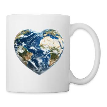 Cœur de terre - Mug blanc - blanc - Droite