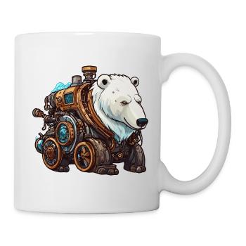 Eisbär / Tier / Norpol / Winter / Kindlich / süß - Tasse - Weiß - Rechts