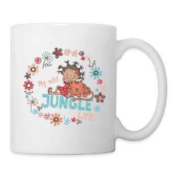 Ma vie sauvage dans la jungle - Mug blanc - blanc - Droite