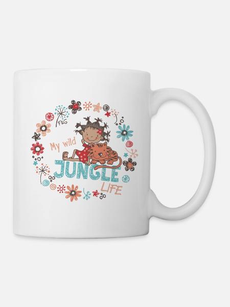My wild jungle life - Tasse - Weiß