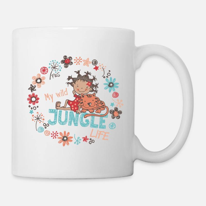 My wild jungle life - Tasse - Weiß