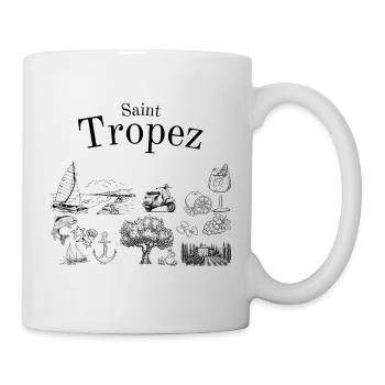 Saint Tropez - French Riviera - France - Sailing - Mug - white - Right