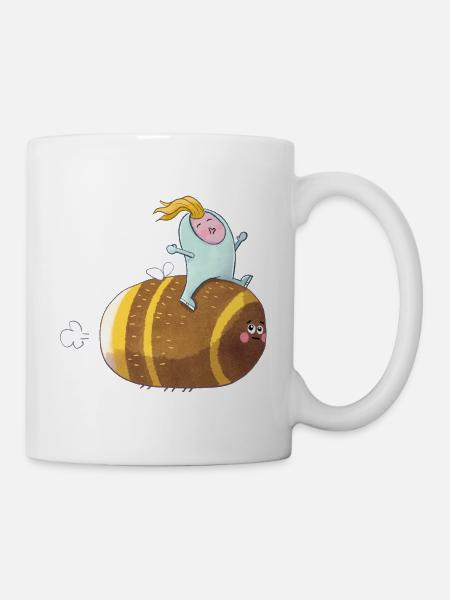 The Tiny Adventure - Mit der Hummel durch den Wind - Tasse - Weiß