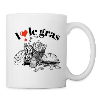 I love le gras - Mug blanc - blanc - Droite