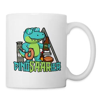 Dinosaarier - Saarland Geschenk Schwenken - Tasse - Weiß - Rechts
