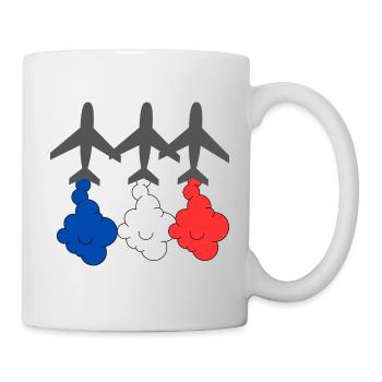 Patrouille de France, französische Flagge - Tasse - Weiß - Rechts