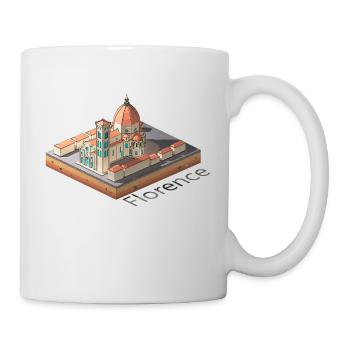 Geometric low poly Florence Cathedral - Mug - white - Right