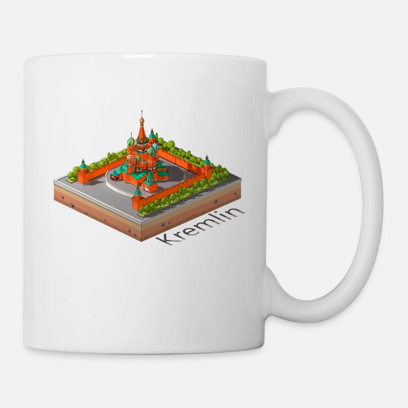 Geometric low poly The Kremlin - Mug - white