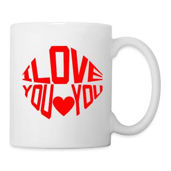 i love you declaration of love - Mug - white - Right