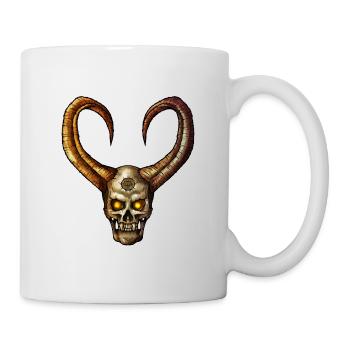 Teufel Schädel 4 - Tasse - Weiß - Rechts