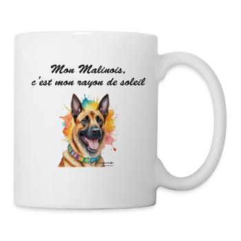 Malinois rayon de soleil - Mug blanc - blanc - Droite