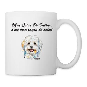 Coton de Tuléar rayon de soleil - Mug blanc - blanc - Droite