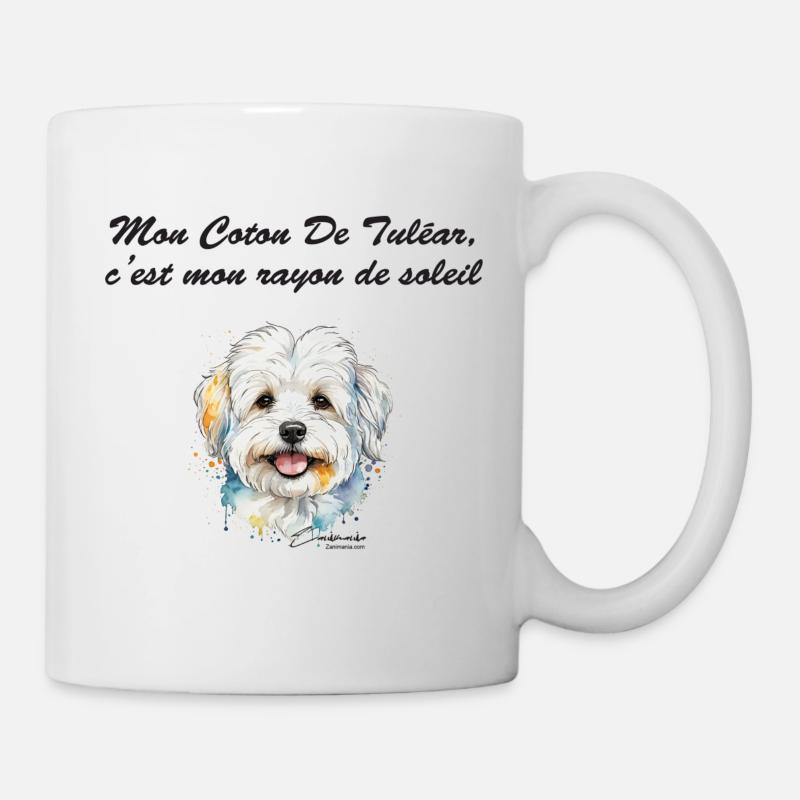 Coton de Tuléar rayon de soleil - Mug blanc - blanc