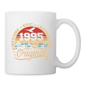 Original 1995 Geburtstagsgeschenk 1995 Retro 1995 - Tasse - Weiß - Rechts