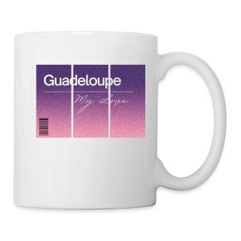 Guadeloupe, my love. Andenken MIT GPS Daten - Tasse - Weiß - Rechts
